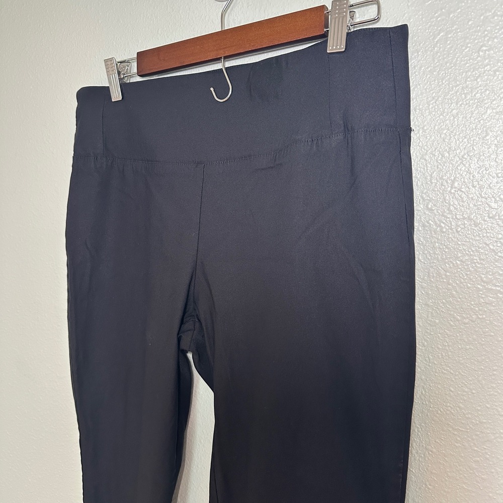 Worthington Women Black Pull On Skinny Pants Natural Waist Size 12 Office Wear